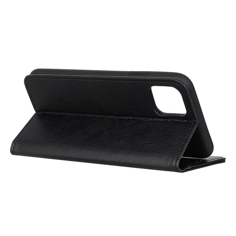 Flipové Puzdro iPhone 12 / 12 Pro Kožené Puzdro Litchi Split Leather Business
