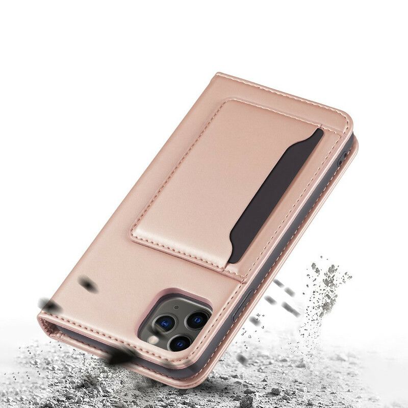 Flipové Puzdro iPhone 12 / 12 Pro Kožené Puzdro Stojan Na Karty