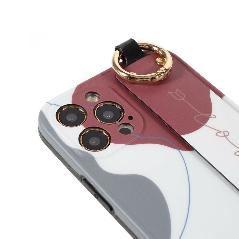 Kryt iPhone 12 / 12 Pro S Viacfarebným Podporným Popruhom