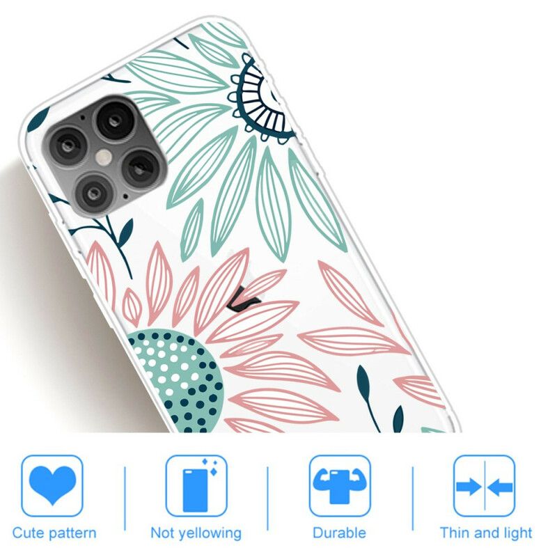 Kryt iPhone 12 / 12 Pro Transparentný Jeden Kvet