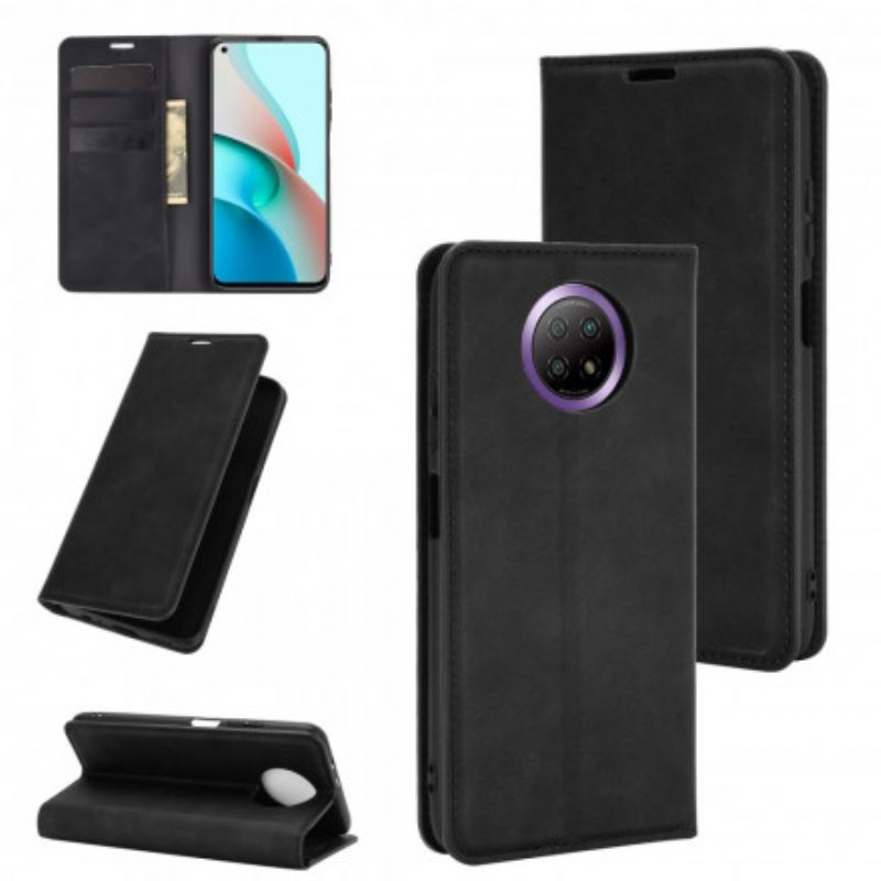 Flipové Puzdro Xiaomi Redmi Note 9 5G Kožené Puzdro Dotyk Pokožky