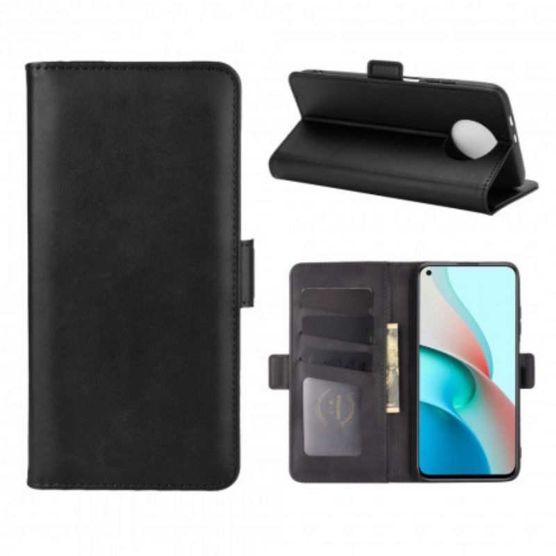 Kožené Puzdro Xiaomi Redmi Note 9 5G Flipové Puzdro Dvojitá Klapka