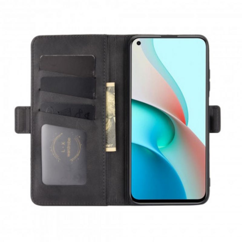 Kožené Puzdro Xiaomi Redmi Note 9 5G Flipové Puzdro Dvojitá Klapka
