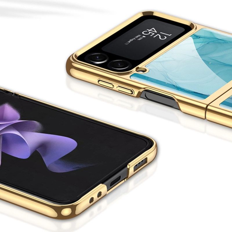 Flipové Puzdro Samsung Galaxy Z Flip 4 Kožené Puzdro Abstraktné Tvrdené Sklo Gkk