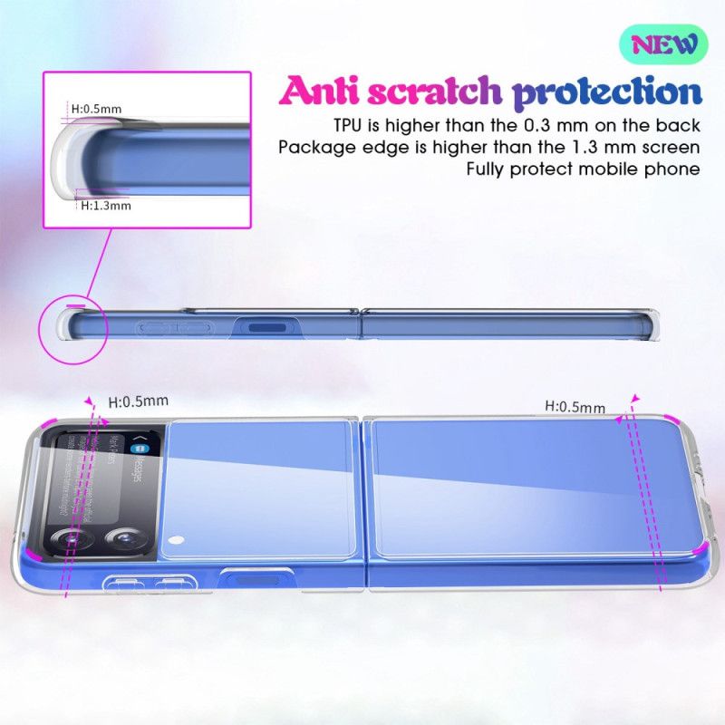 Flipové Puzdro Samsung Galaxy Z Flip 4 Kožené Puzdro Crystal