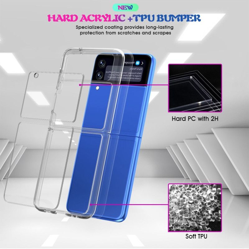Flipové Puzdro Samsung Galaxy Z Flip 4 Kožené Puzdro Crystal