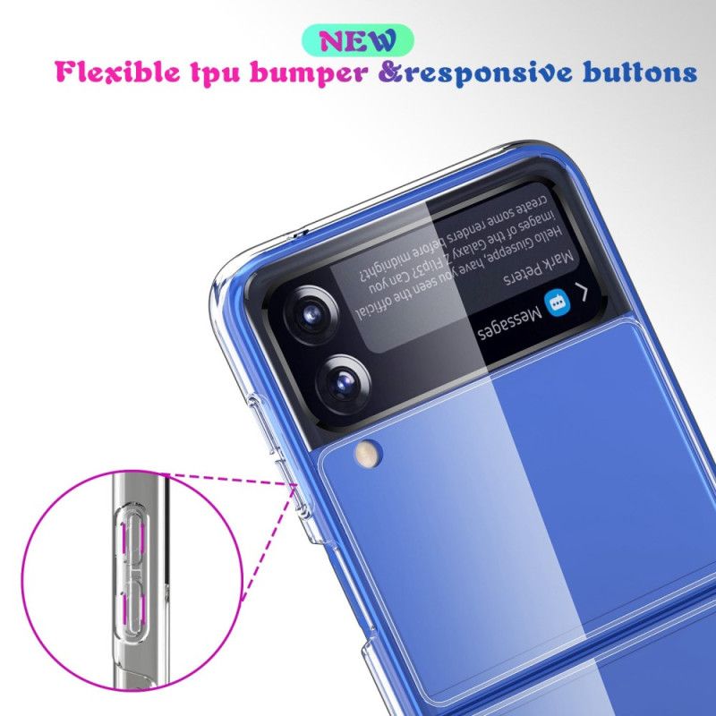 Flipové Puzdro Samsung Galaxy Z Flip 4 Kožené Puzdro Crystal