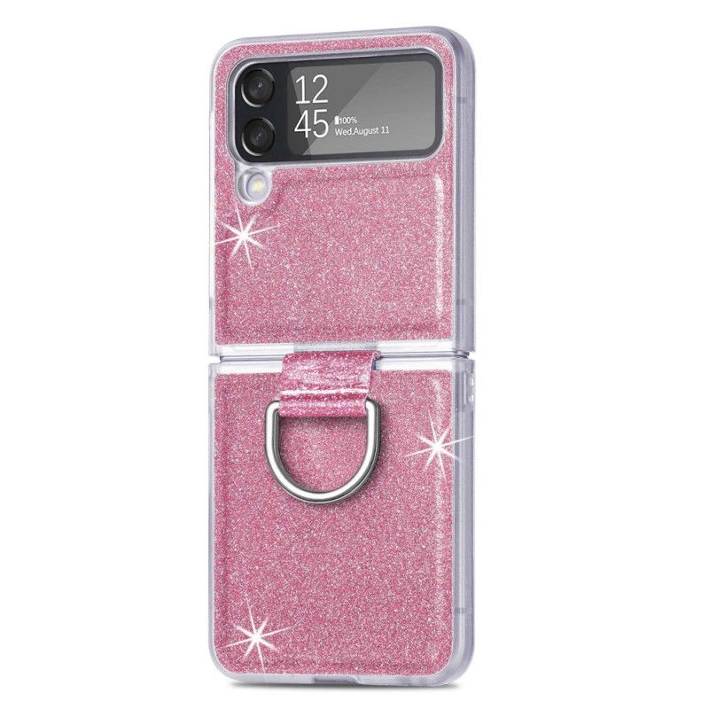 Flipové Puzdro Samsung Galaxy Z Flip 4 Kožené Puzdro Flitre A Prsteň