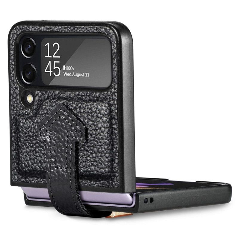 Flipové Puzdro Samsung Galaxy Z Flip 4 Kožené Puzdro Koža A Kúzla