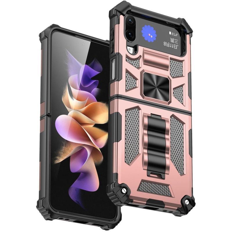 Flipové Puzdro Samsung Galaxy Z Flip 4 Kožené Puzdro Odnímateľná Odolná Armáda