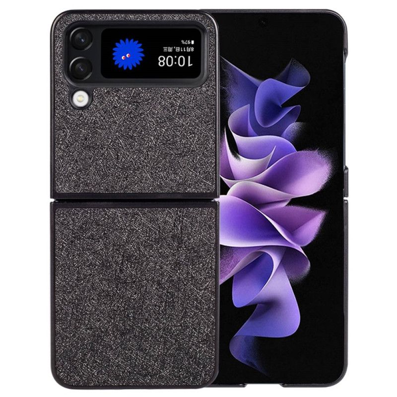 Flipové Puzdro Samsung Galaxy Z Flip 4 Kožené Puzdro Trblietavé Púdre