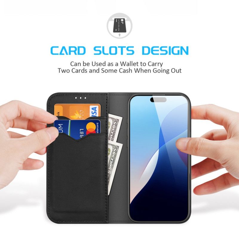 Kožené Puzdro iPhone 16 Pro Max Blokovanie Rfid Hivo Series Dux Ducis