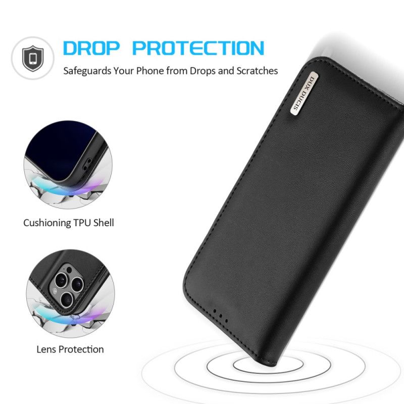 Kožené Puzdro iPhone 16 Pro Max Blokovanie Rfid Hivo Series Dux Ducis