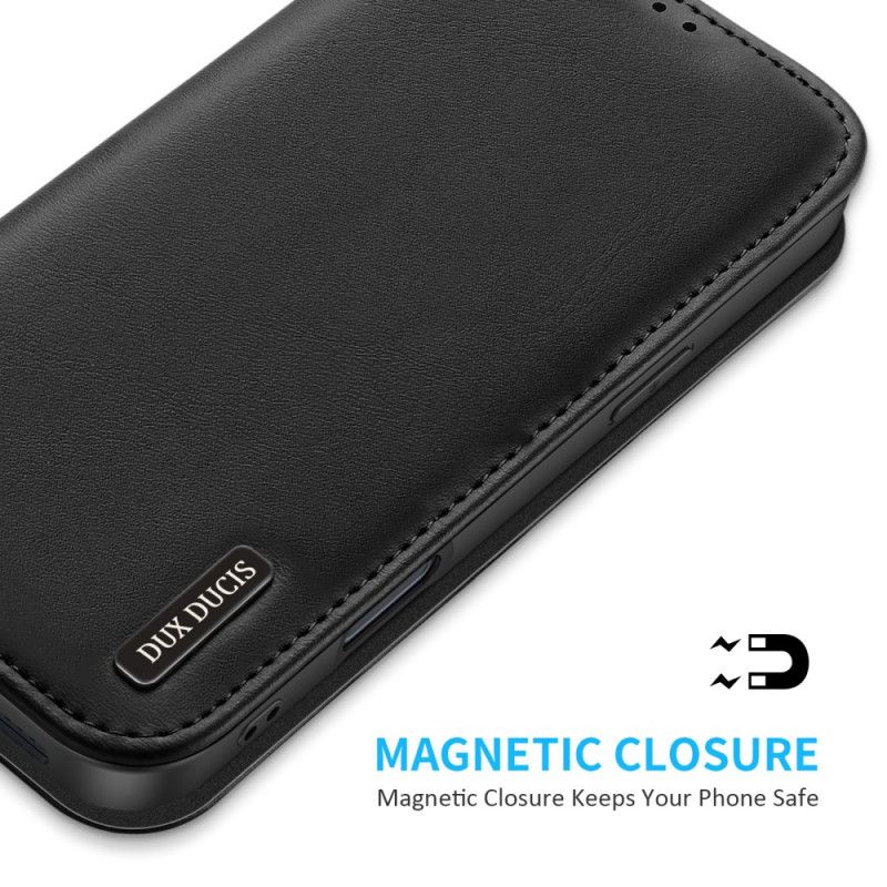 Kožené Puzdro iPhone 16 Pro Max Blokovanie Rfid Hivo Series Dux Ducis