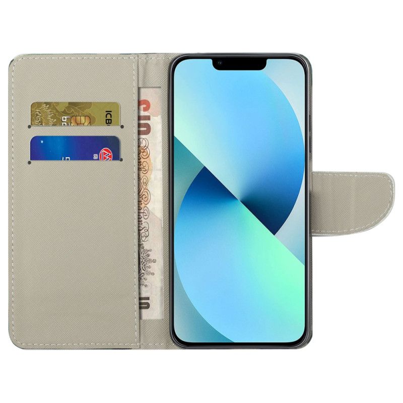 Kožené Puzdro iPhone 16 Pro Max Kryt Na Mobil Kmeň Sovy