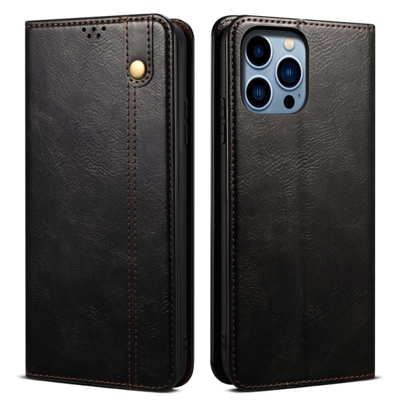 Kožené Puzdro iPhone 16 Pro Max Voskovaná Imitácia Kože