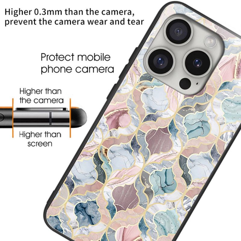 Kryt iPhone 16 Pro Max Vytlačený Vzor Z Tvrdeného Skla