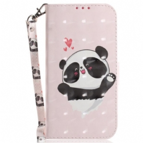 Puzdro iPhone 16 Pro Max Panda Love S Popruhom