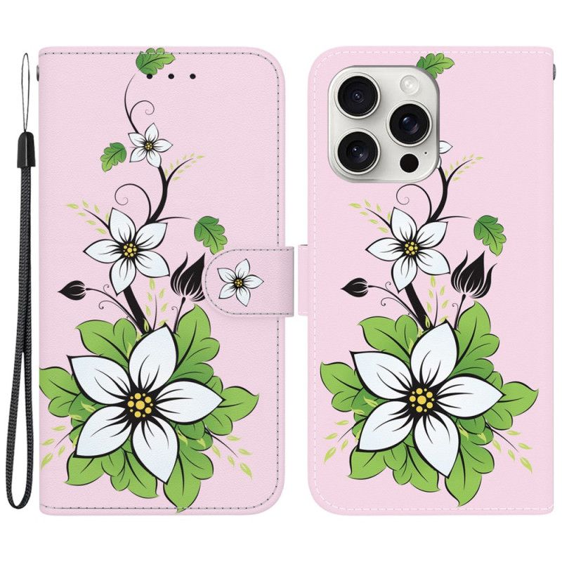 Puzdro iPhone 16 Pro Max Vzor Ľalie Bez Ramienok