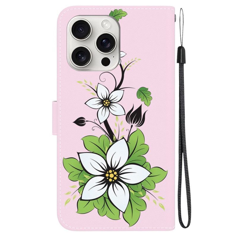 Puzdro iPhone 16 Pro Max Vzor Ľalie Bez Ramienok