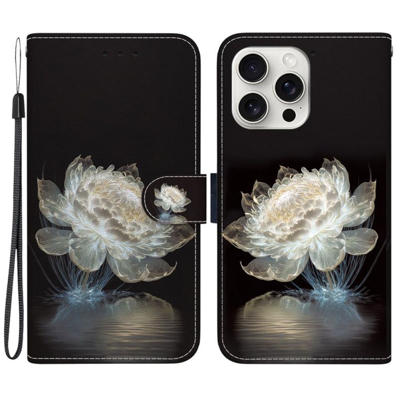 Puzdro Na iPhone 16 Pro Max Krištáľová Pivónia S Remienkom