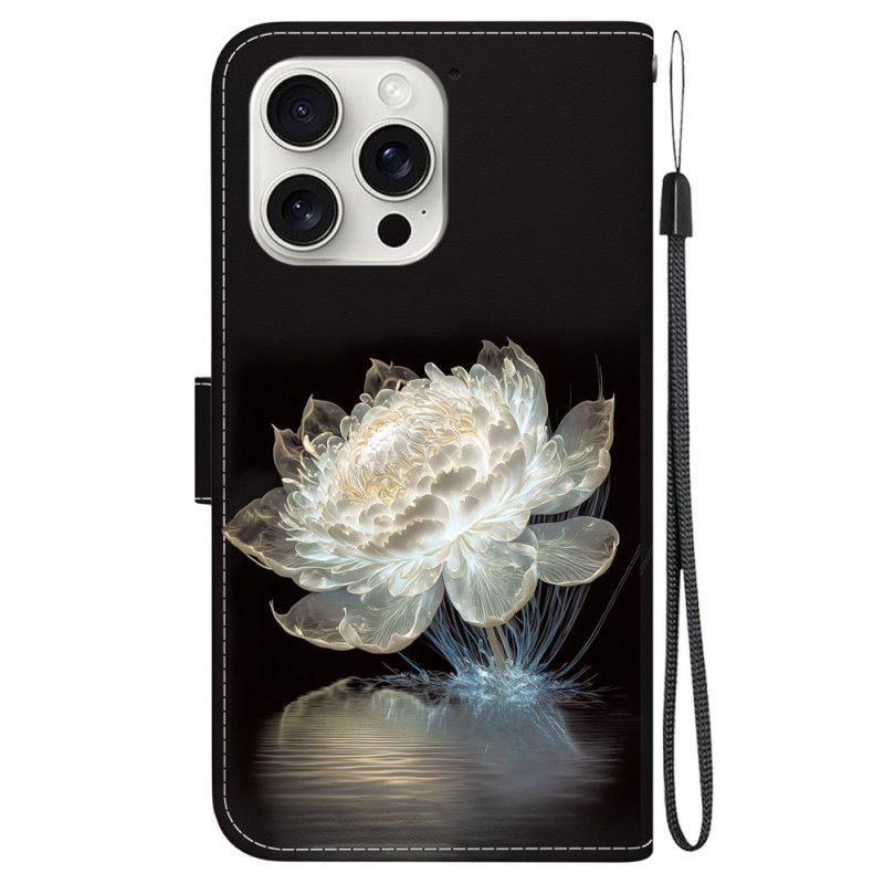Puzdro Na iPhone 16 Pro Max Krištáľová Pivónia S Remienkom