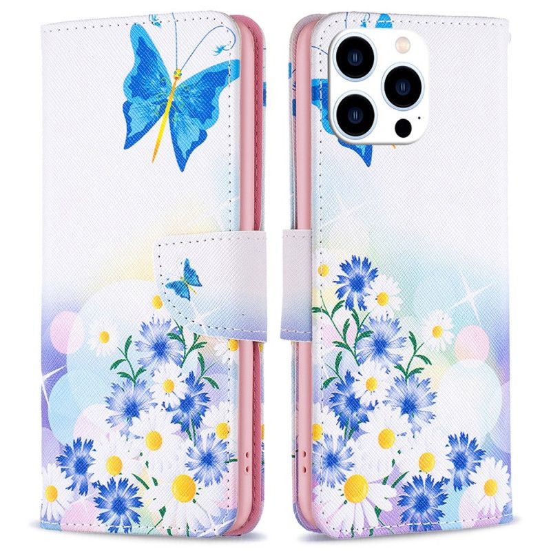 Puzdro Na iPhone 16 Pro Max Motýľ A Kvety