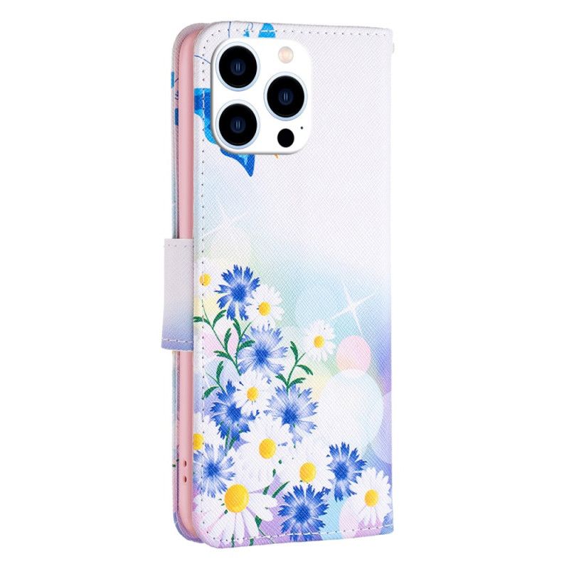 Puzdro Na iPhone 16 Pro Max Motýľ A Kvety