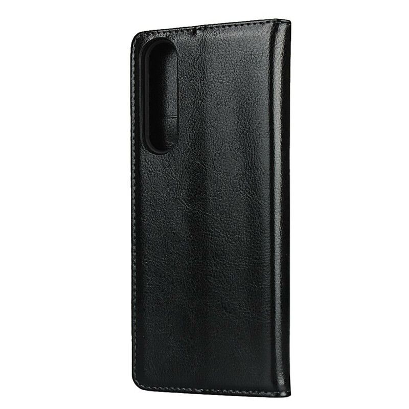 Flipové Puzdro Sony Xperia 1 II Kožené Puzdro Čistota Pravej Kože
