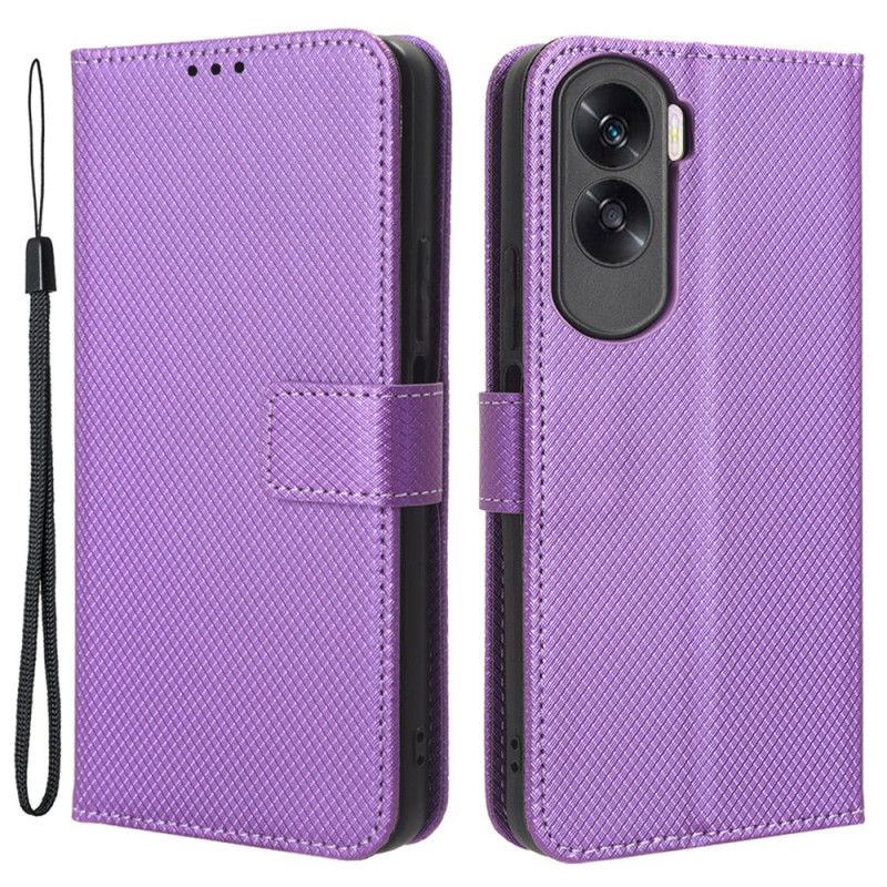 Kožené Puzdro Honor 90 Lite Bodky So Šnúrkou