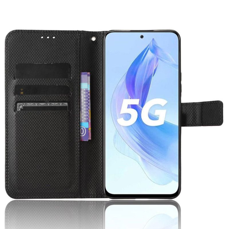 Kožené Puzdro Honor 90 Lite Bodky So Šnúrkou