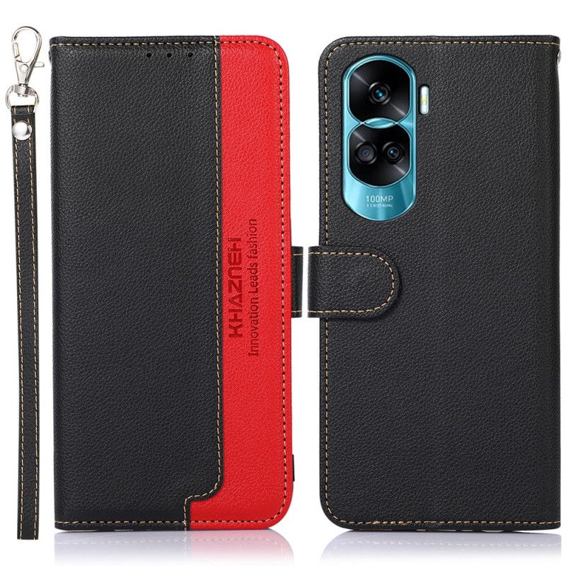 Kožené Puzdro Honor 90 Lite Rfid Khazneh V Štýle Litchi