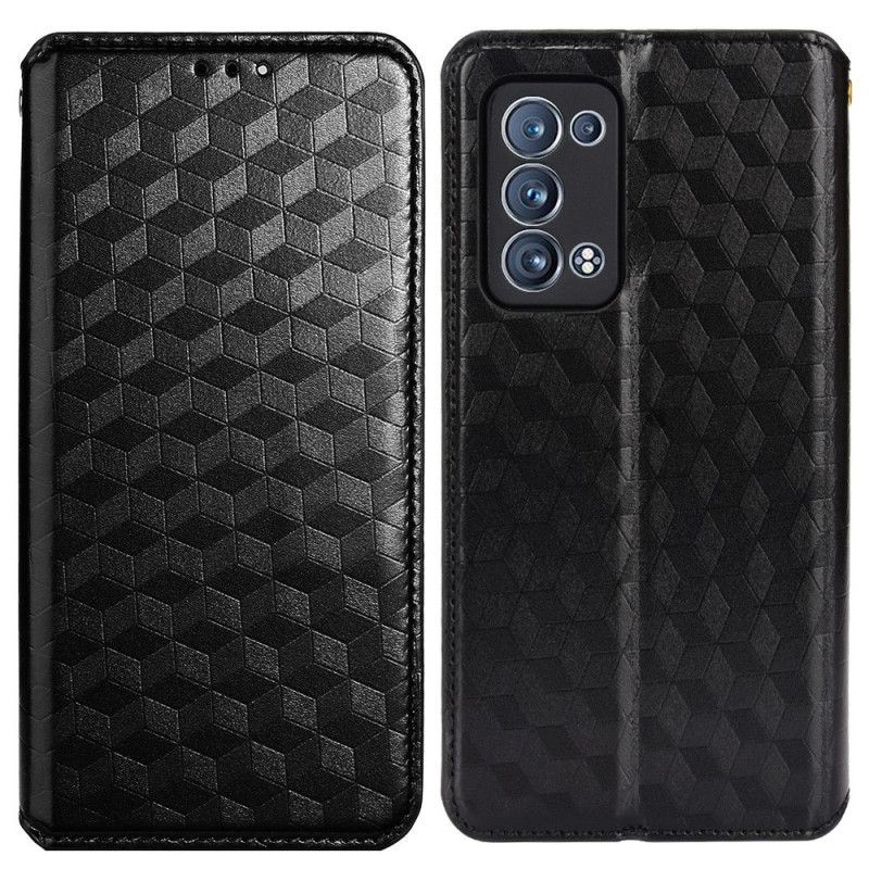 Flipové Puzdro Oppo Reno 6 Pro 5G Kožené Puzdro 3d Kocky