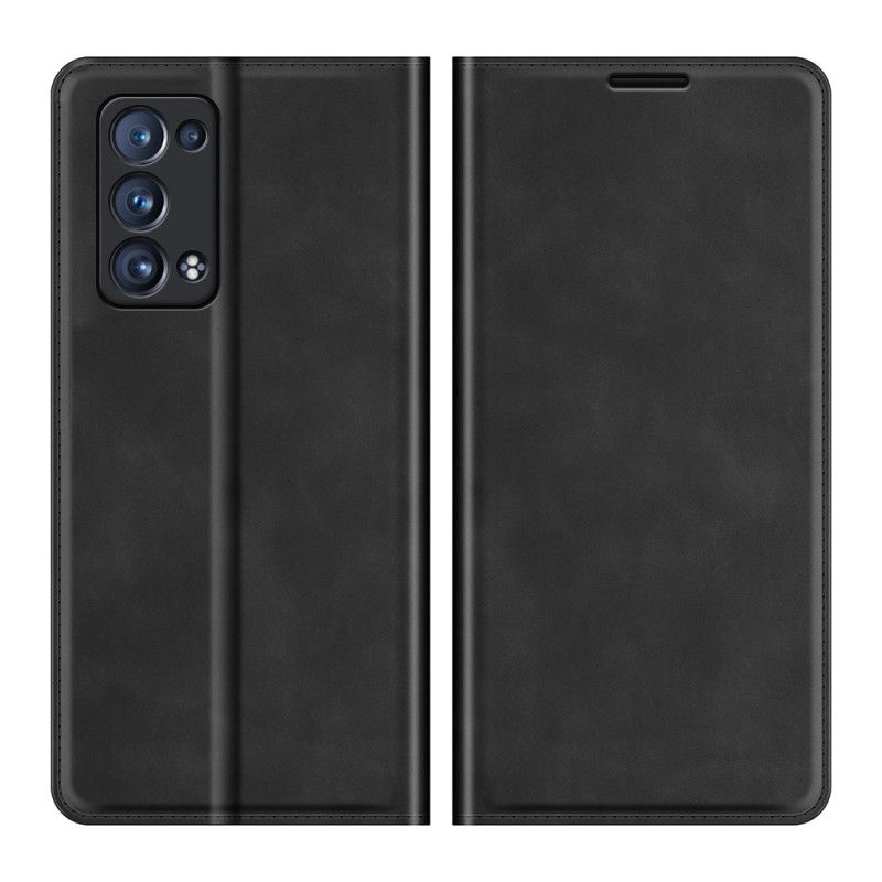 Flipové Puzdro Oppo Reno 6 Pro 5G Kožené Puzdro Jemnosť Pokožky Na Dotyk