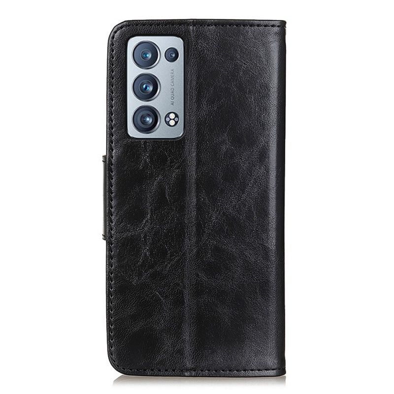 Kožené Puzdro Oppo Reno 6 Pro 5G Obojstranné Patentné Zapínanie