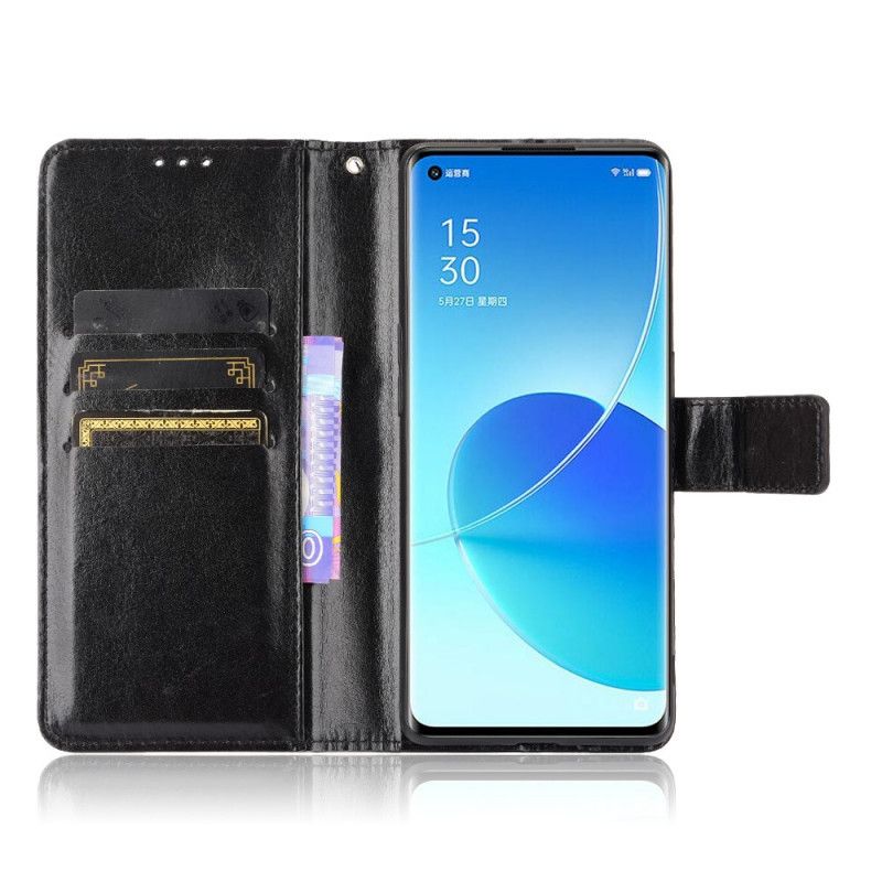 Kožené Puzdro Oppo Reno 6 Pro 5G Remienok A Spona S Hladkou Textúrou