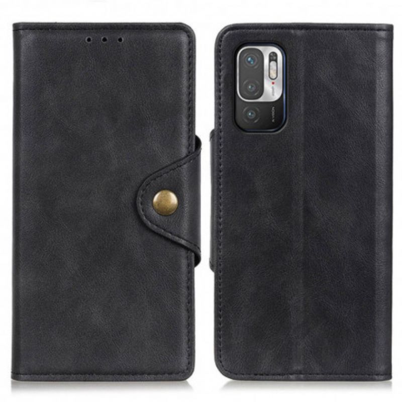 Kožené Puzdro Xiaomi Redmi Note 10 5G Gombík Z Umelej Kože