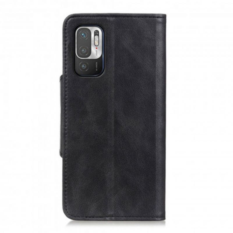 Kožené Puzdro Xiaomi Redmi Note 10 5G Gombík Z Umelej Kože