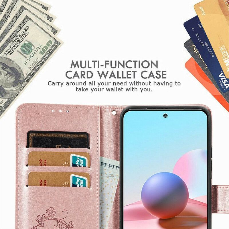 Kožené Puzdro Xiaomi Redmi Note 10 5G Kvety Vo Vetre