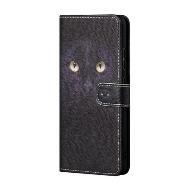 Kožené Puzdro Xiaomi Redmi Note 10 5G Strappy Cat Eyes