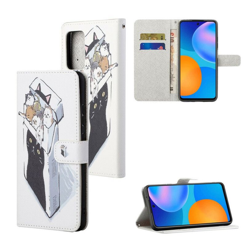 Peňaženkový Kryt Xiaomi Redmi Note 10 5G Doručovacie Tangá Mačky