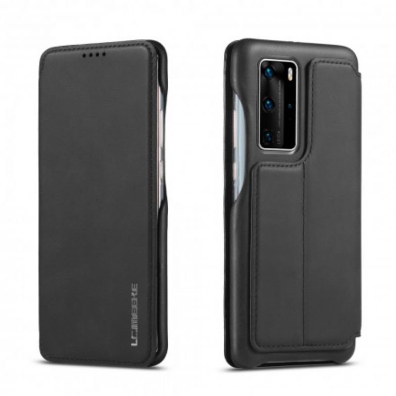Flipové Puzdro Huawei P40 Pro Kožené Puzdro Kožený Efekt Lc.imeeke