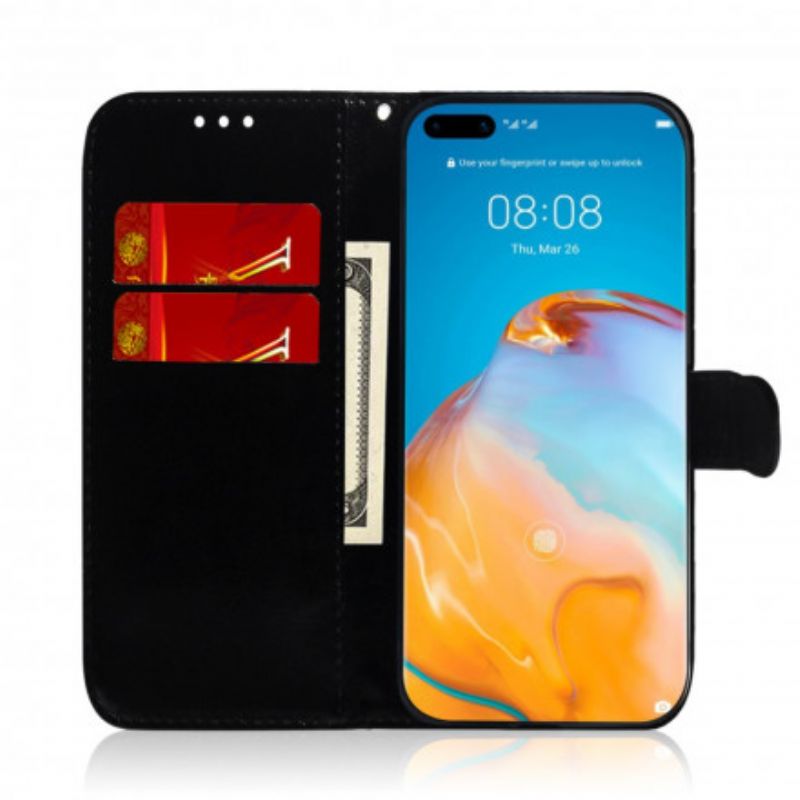 Kožené Puzdro Huawei P40 Pro Kryt Na Zrkadlo Z Umelej Kože