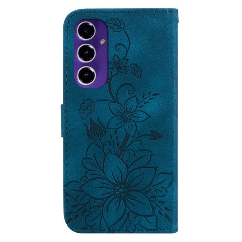 Kožené Puzdro Samsung Galaxy A16 5g Kryt Na Mobil Kvety Ľalie