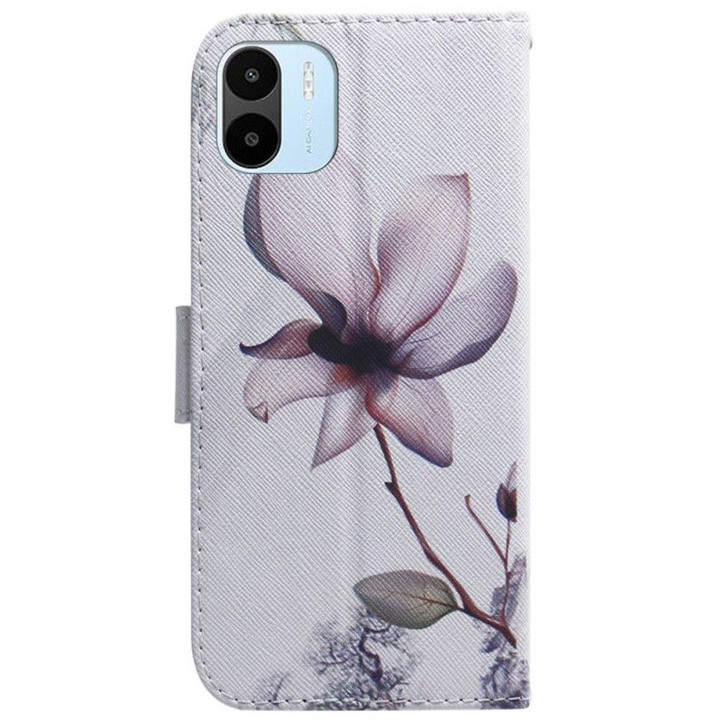 Kožené Puzdro Xiaomi Redmi A1 Kvet Dusty Pink
