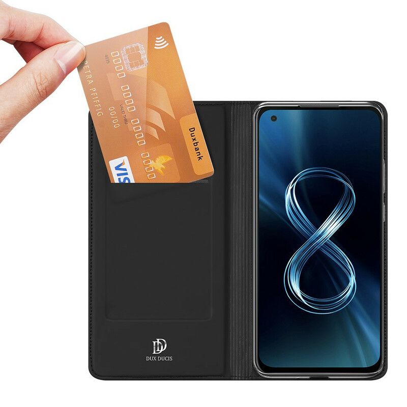 Flipové Puzdro Asus Zenfone 8 Kožené Puzdro Skin Pro Dux Ducis