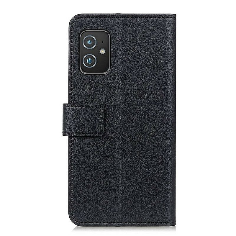Kožené Puzdro Asus Zenfone 8 Jednoduchý Kožený Efekt