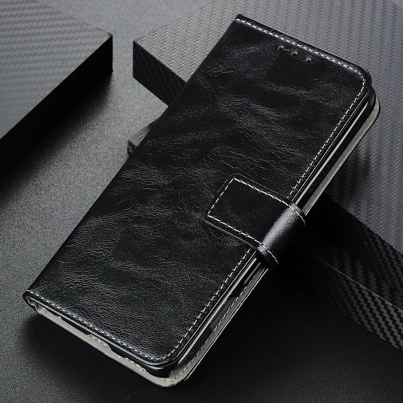 Kožené Puzdro Asus Zenfone 8 Lesklé A Viditeľné Švy