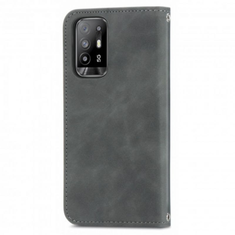 Flipové Puzdro Oppo A94 5G Kožené Puzdro Dotyk Pokožky
