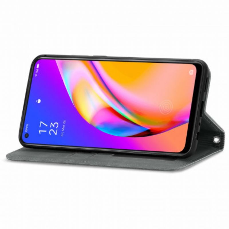 Flipové Puzdro Oppo A94 5G Kožené Puzdro Dotyk Pokožky